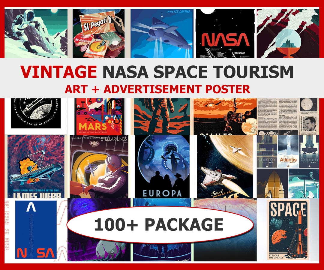 Vintage NASA Space Tourism Poster | Vintage Posters Scrapbook Junk ...