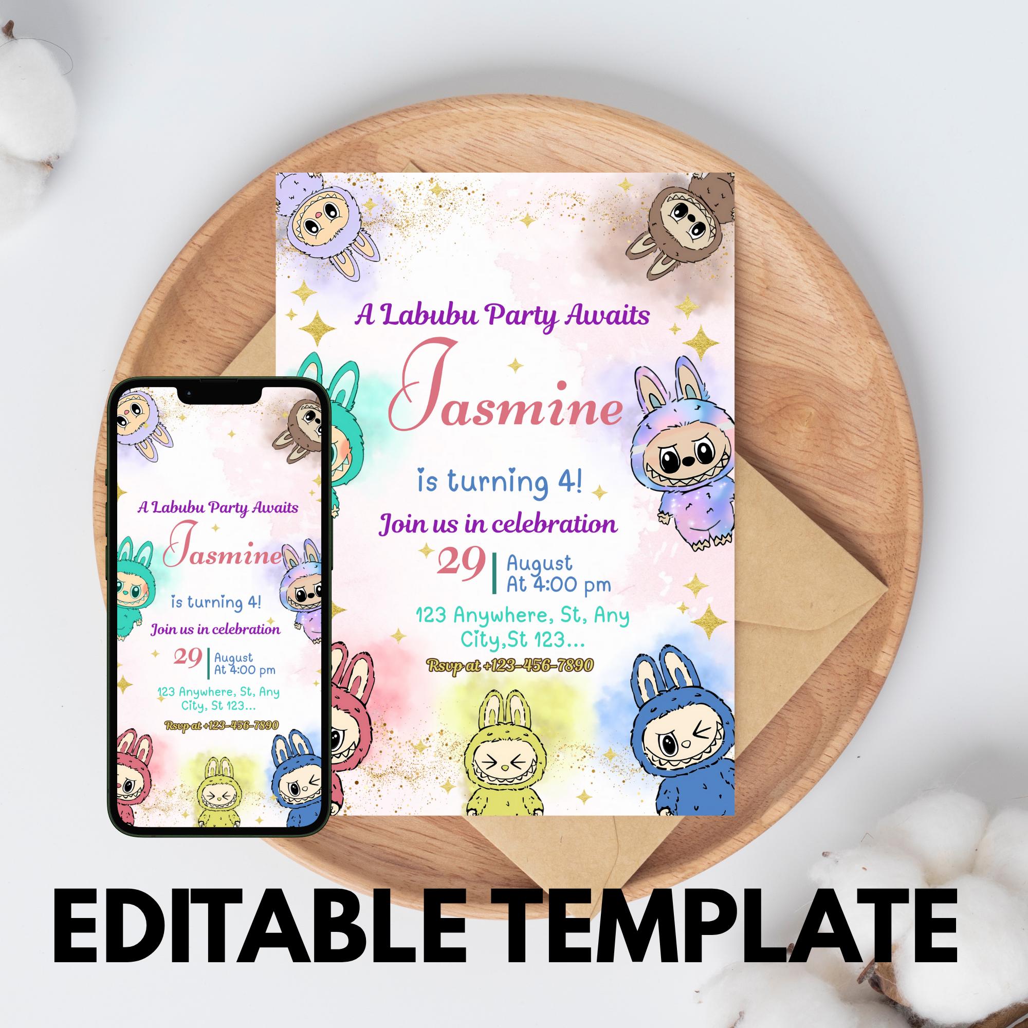 2 Striscioni Compleanno Personalizzati Labubu &ndash; Decorazione Festa Bambini &ndash; Daily Gifts