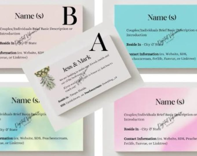 Lifestylers Business Cards - Set of 50 or 100 business cards