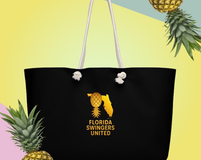 Black Oversized Weekend Bag with Custom Logo – Personalized Travel Duffel – Lifestyle Event Bag – LS Takeover Gear – Group Logo Tote