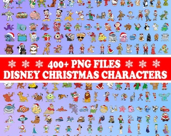 400+ Disney Christmas Lights PNG, All Characters Mickey Friends Xmas Family 2026 Shirt Printable, Stitch Pooh Woody Digital Download PNG