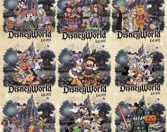 Walt Disney World 1971 Halloween PNG Bundle, Disney Movie Halloween Family PNG, Disneyland Spooky Season Trip Digital Download