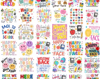 100 Funny Teacher PNG Bundle, Here We Go Again I Mean Welcome, Happy to See Your Face PNG, Back to School Teacher Shirt Design, Teacher Gift