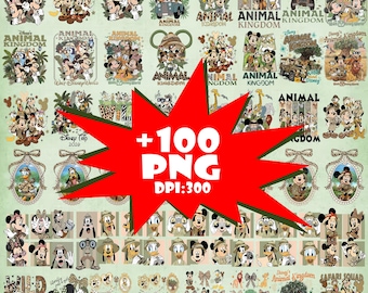 100+ Disney Mickey & Friends Animal Kingdom Safari Png, Walt Disney World Trip PNG, Let's Get Wild Gift, Disneyland Holiday Family 2026