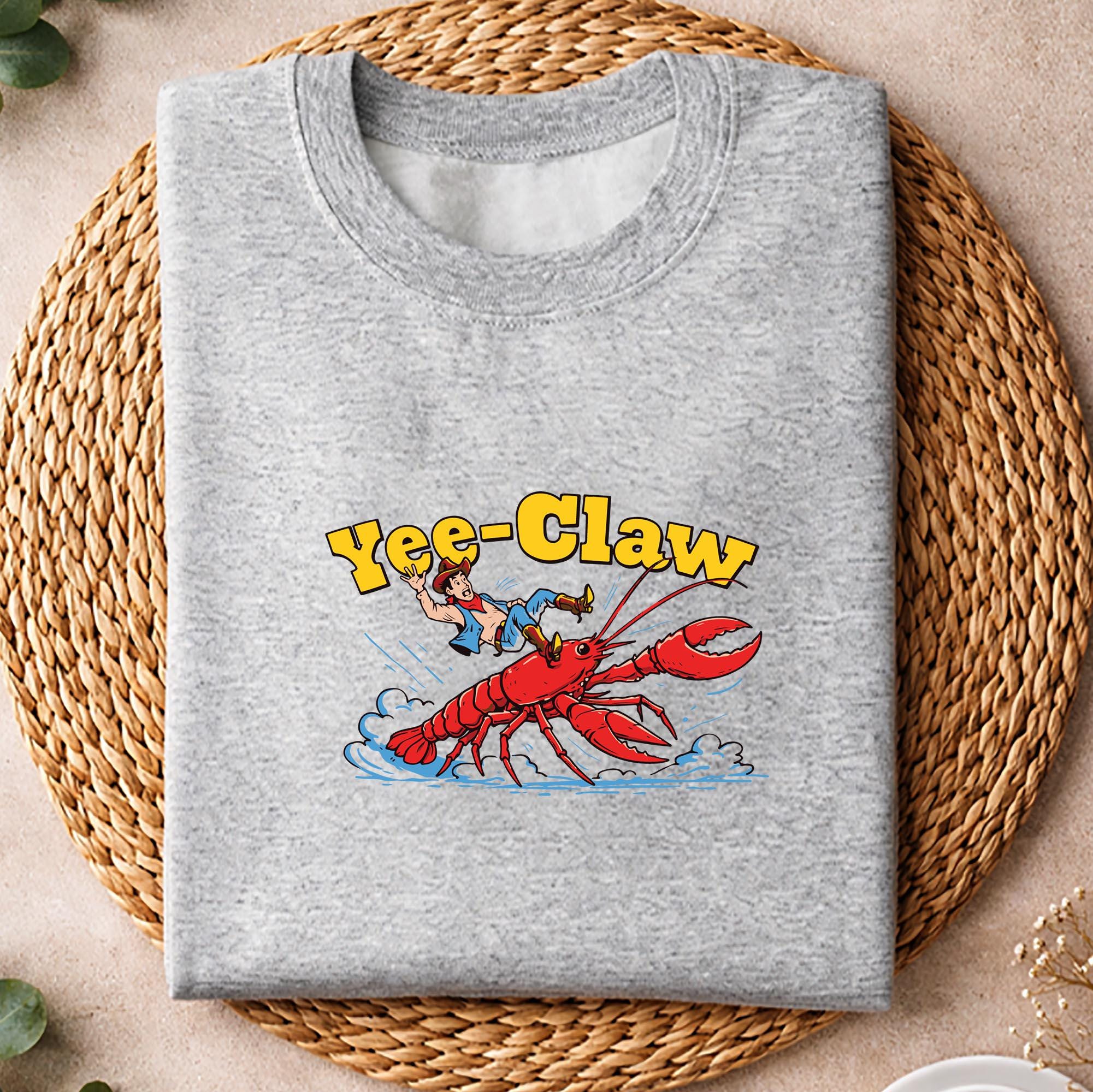 Yee Claw Western Cowboy Riding Crawfish Crawdad SVG PNG | Funny Western ...