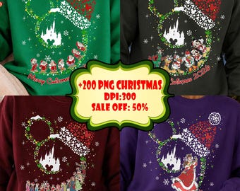 Custom Disney 2026 Family Christmas PNG, Disney Holiday Png, Christmas Family Matching Png, Disneyland Very Merry Christmas Digital Download