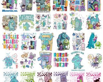 100+ Monsters Inc Bundle PNG, Monsters Inc Clipart, Mike Sulley Boo Birthday Party Clipart,Cute Monsters Inc Characters PNG