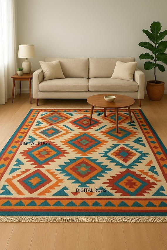 Hand Tufted Rug Custom Wool Area Rug Modern Abstract Rug Handmade Carpet Luxury Living Room Rug Thick Soft Bedroom Rug Home Decor