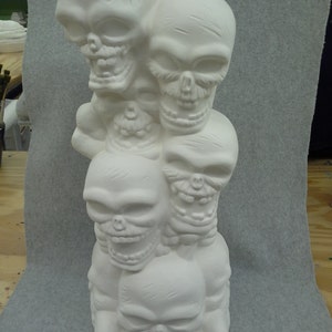 Ceramic Skull Stack Bisque (unfinished)