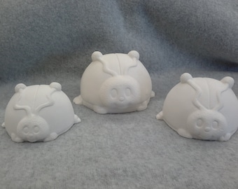 Ceramic Ladybugs Bisque (unfinished)
