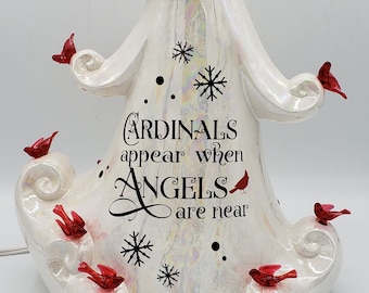 cardinal ceramic memorial tree