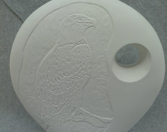 Ceramic Eagle Vase Bisque (unfinished)