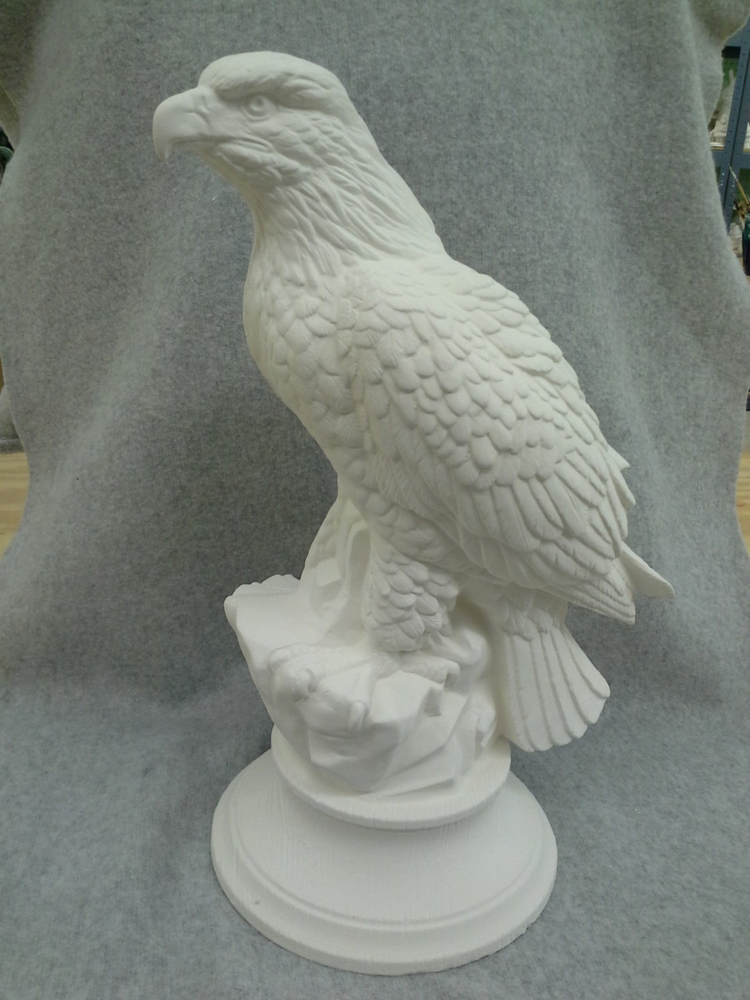 Ceramic Eagle on Rocks Bisque unfinished Etsy