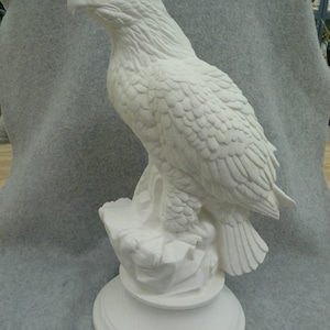 Ceramic Eagle On Rocks Bisque (unfinished)