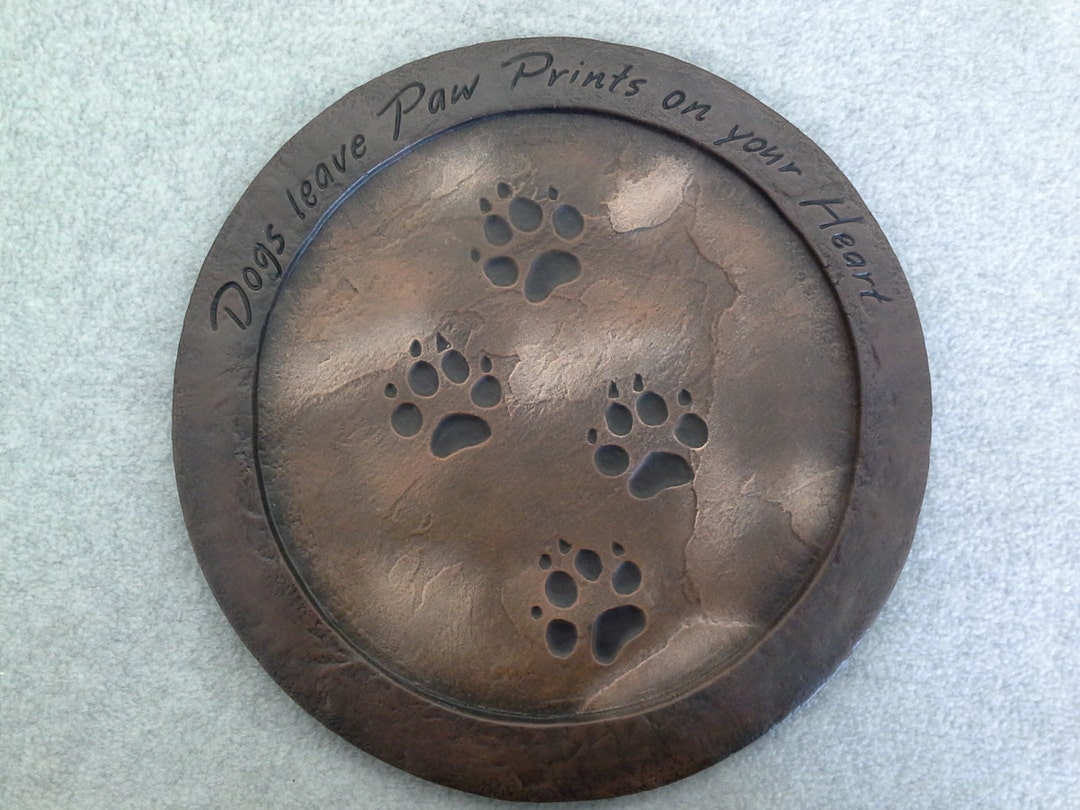 Ceramic Dog Stepping Stone finished Etsy