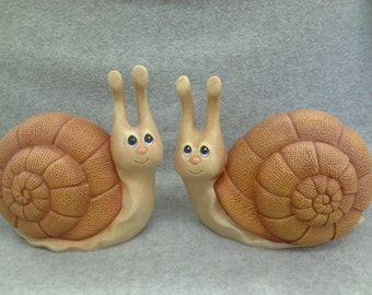 Ceramic Snail Pair (finished)