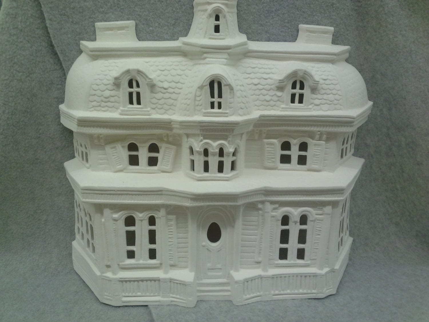 Ceramic Haunted House Bisque unfinished Etsy