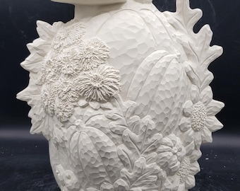 ceramic harvest pumpkin birdhouse bisque(unfinished)
