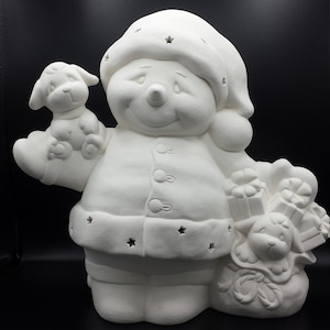unfinished ceramic jack santa snowman bisque