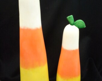 Large and Medium Candy Corns Pumpkins Painted