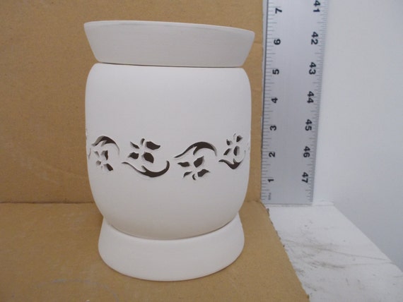 Ceramic Flower Print Tart Warmer Bisque Electric Canada Ceramic Flower Print Tart Warmer Bisque, Tart Warmer Electric