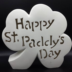 ceramic lighted shamrock bisque (unfinished)