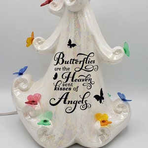 butterfly ceramic memorial tree