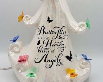 butterfly ceramic memorial tree