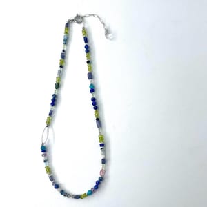 Beaded Mixed Gemstone Necklace, Artisan Jewelry