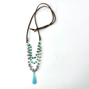Sundance Inspired Mixed Gemstone Boho Necklace