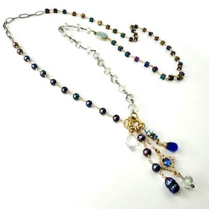 Mixed Gemstone Sundance Inspired Necklace, Summer Jewelry