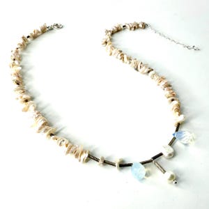 Biwa Pearl Necklace, White Pearl Jewelry