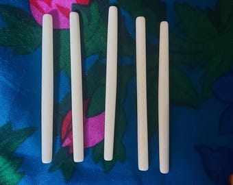 4-inch buffalo bone hair pipe beads, 25 per pack