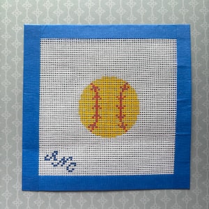 Different Sports Bag Charm Needlepoint Canvas, Hand Painted, 18 mesh