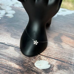 Sterling Silver Illusion Anklet and Ring Gift Set (Large) – Elegant Costume Jewelry, Matching Set, Retro Statement Jewelry - Item 300