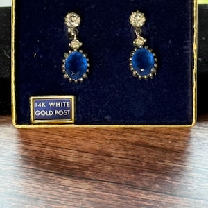Brincos Creation in Blue | Joias Avon Clássicas e Elegantes | Brincos Avon Retrô com Clipe | Avon | Presente para Ela | Item 353