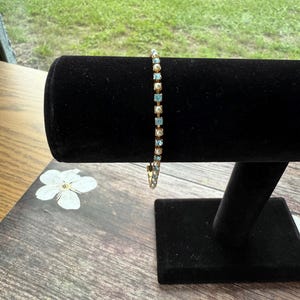 Lustrous Tennis Avon Bracelet | Classic & Elegant Jewelry | Timeless Retro Style Gift for Her | Vintage | Item 107