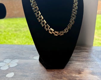 Bold Links Choker Necklace | Vintage Avon Necklace | Retro Costume Jewelry | Avon Collectible Gift for Her | Item 277