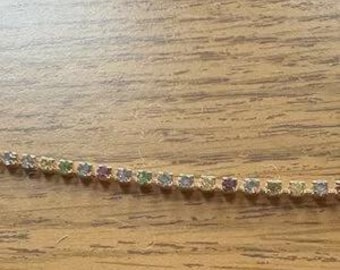 Dazzling Avon bracelet with vibrant stones or Silver with Crystal | Classic & Elegant Jewelry | Gift for Her | Vintage |  item 594 and 595