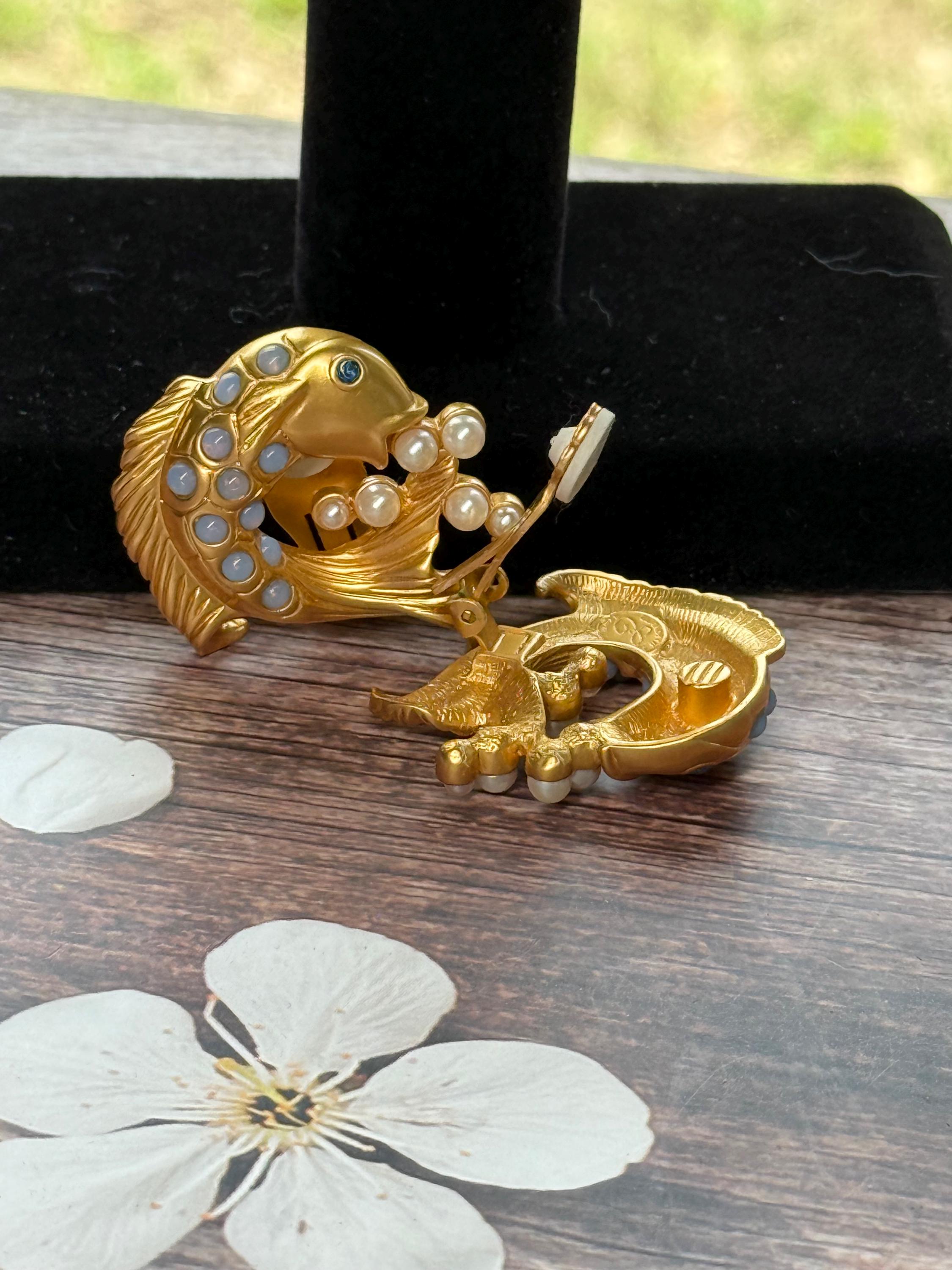 Avon Elizabeth Taylor Earrings | Sea Shimmer Earring | Vintage