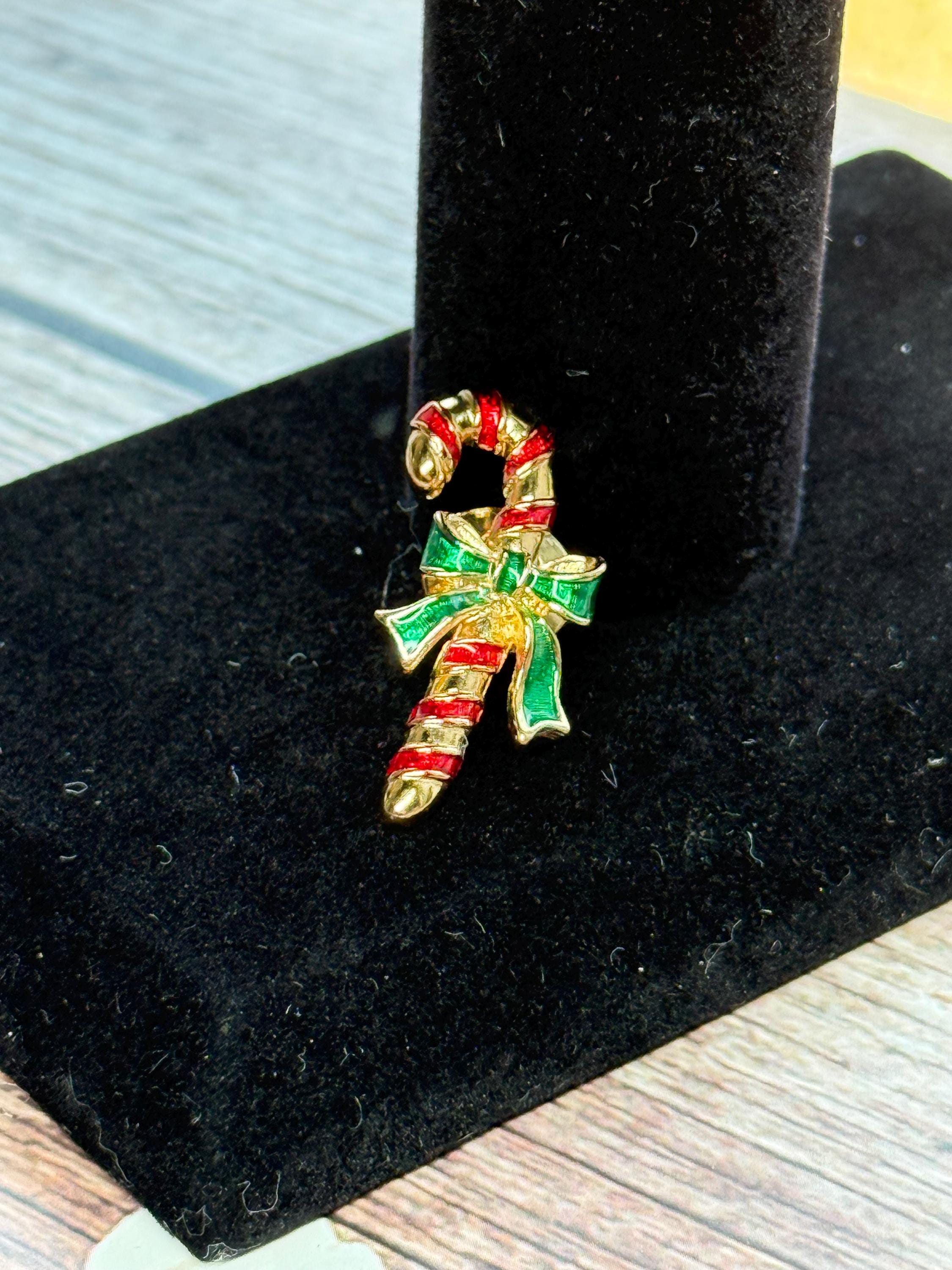 Candy Cane Pin | Cute Enamel Pin | Aesthetic Lapel Pin | Art Pin ...