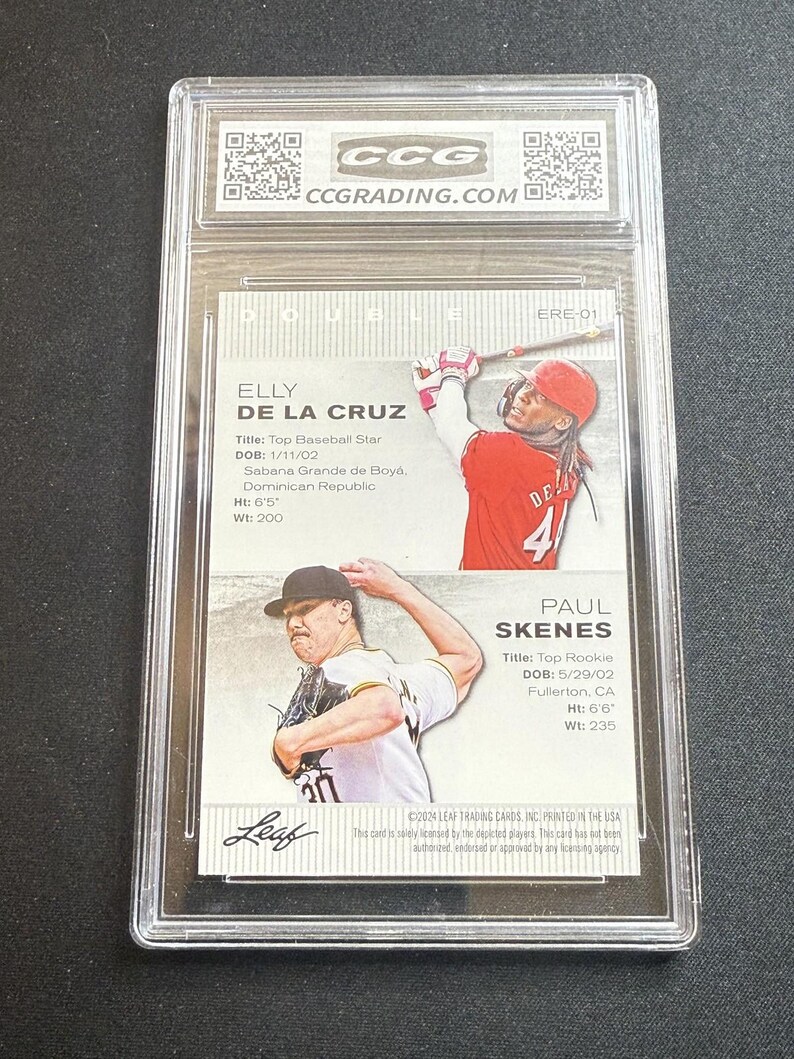Elly De La Cruz / Paul Skenes 2024 Leaf Dual Rookie CCG 10 Rookie - Etsy