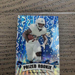 Devon Achane 2023 Leaf Prised Metal Rookie Blue /20 RC Dolphins