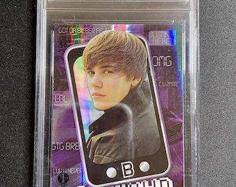 Justin Bieber 2010 Panini 1ª impressão Baixar Holo Foil CCG 10 RC
