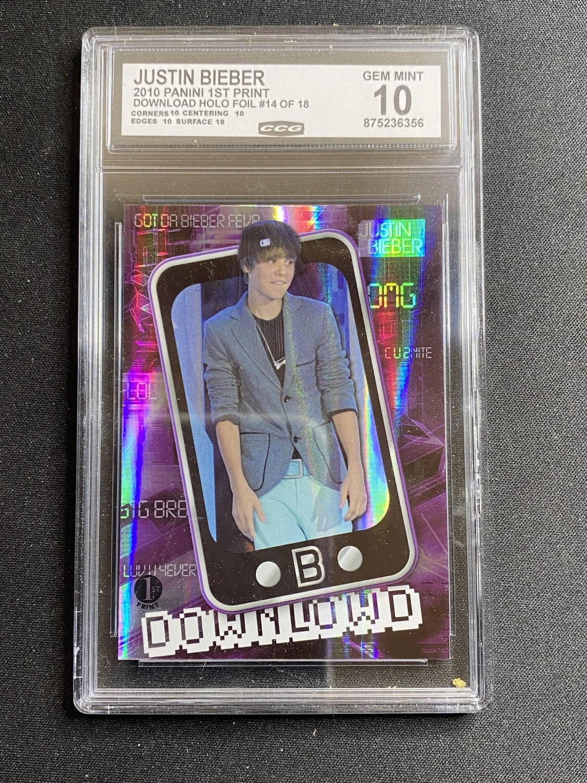 未開封)ジャスティンビーバー2010年限定カード 5パック Justin Bieber