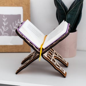 Quran Book Stand, Wooden Book Stand, Book Holder Stand, Bible Book Stand, Religious Book Stand, Decorative Book Stand, Prayer Book Holde