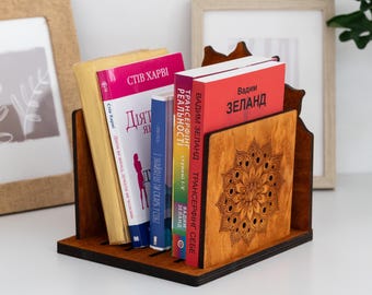 Atril de madera para leer, Atril de madera para libros, Estantería rústica para libros, Atril para biblioteca, Atril para escritorio, Organizador de escritorio para libros
