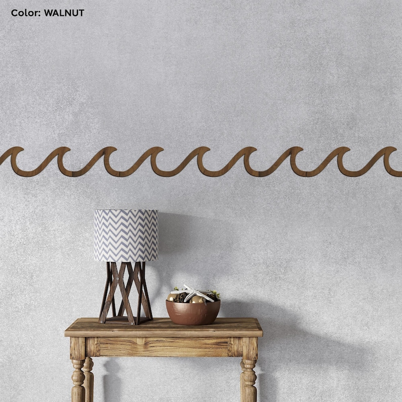 Wavy Wall Trim, Wave Wall Border Wood, Wave Sign, Scalloped Wall Decor ...