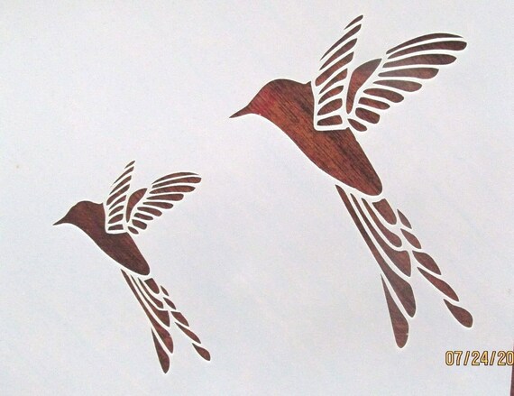 Hummingbirds Stencil / Template Reusable 10 mil Mylar | Etsy