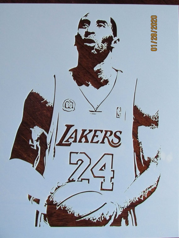 Kobe Bryant Stencil/Template Reusable 10 mil Mylar Basketball | Etsy